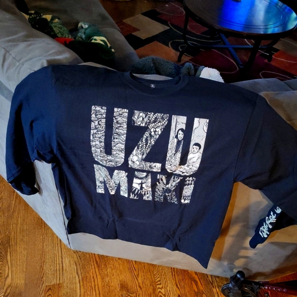 Junji Ito Uzumaki Black Long sleeve Shirt size: XL